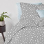 Семейная постель с простыней на резинке Grey Stars CS6 Cosas серый 2х160х220 см Гуляйполе