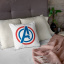 Подушка декоративная с принтом "Avengers. Iron Man Captain America Logo Marvel" Push IT Белый Кавун П000749 Боярка