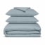Двуспальная постель сатин с простыней на резинке CASHMERE Cosas Сизый 180х220 см Одеса