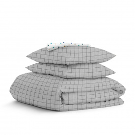 Двуспальное постельное белье Grey Geometry CS5 Cosas серый 180х220 см