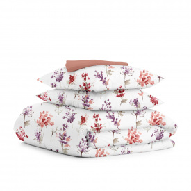 Евро постельное белье WATERCOLOR FLOWERS CS3 Cosas Фиолетовый 200х220 см