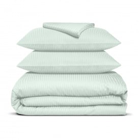 Полуторная постель сатин с простыней на резинке PISTACHIO Cosas Мятный 160х220 см