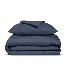 Подростковая постель сатин с простыней на резинке DENIM CS1 Cosas Сапфир 160х220 см