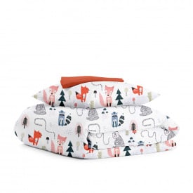 Подростковая постель с простыней на резинке ANIMALS CS6 Cosas розовый 160х220 см