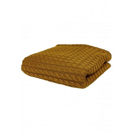 Плед Прованс Happy Fall Kosa Охра 130х170 см Желтый (7146)