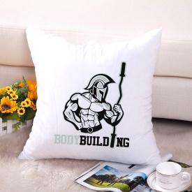 Подушка декоративная с принтом "Bodybulding" Push IT Белый Кавун П000604