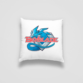 Подушка декоративная с принтом "Логотип бейблейд. Логотип Beyblade" Push IT Белый Кавун П000742