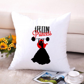 Подушка декоративная с принтом "Принцесса в платье Iron princess" Push IT Белый Кавун П000624