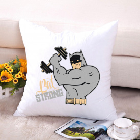 Подушка декоративная с принтом "Bat Strong" Push IT Белый Кавун П000596