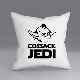 Подушка декоративная с принтом "Cossack jedi" Белый Кавун П000428