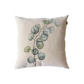 Гобеленовая декоративная подушка Прованс Евкалипт 45х45 см Зеленый/молочный (8826)