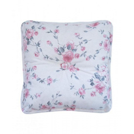 Декоративная подушка с пуговкой Прованс Bella Розы 35х35 см Бежевый/розовый (2696)