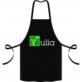 Фартук с принтом Арбуз Yulia 68 см Черный