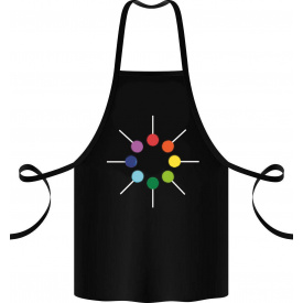 Фартук с принтом Арбуз Цветные Chupa Chups 68 см Черный