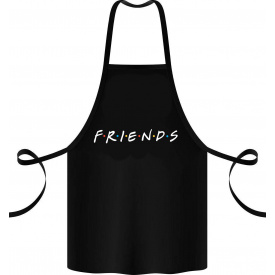 Фартук с принтом Арбуз Friends 68 см Черный