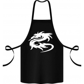 Фартук с принтом Арбуз Дракон 68 см Черный