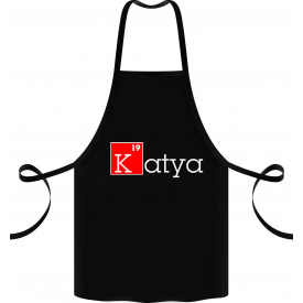 Фартук с принтом Арбуз Katya 68 см Черный