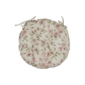 Круглая подушка на стул Прованс Тереза Цветочки 40 см Разноцветный (8499)
