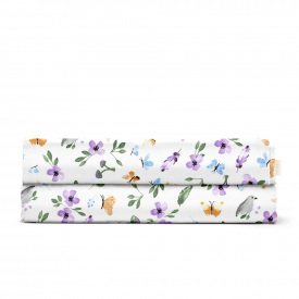 Простынь полуторная 155х240 см BIRDS Cosas