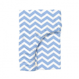 Простыня на резинке 120х200 см ZIGZAG Cosas голубой