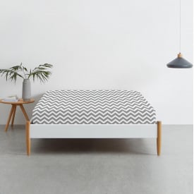 Простынь на резинке Cosas GREY ZIGZAG CS1 Ранфорс 160х200х20 см Серый