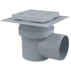 Трап сливной ALCA PLAST APV10 150Х150/110 мм горизонтальный серый Фастів