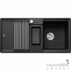 Прямоугольная кухонная мойка на полторы чаши с сушкой Blanco Adira 6 S-F Silgranit 527616 кофе Ізюм