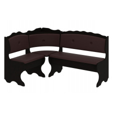 Кухонний куточок GourmetGrove-1 (шкірзам, коричневий + венге, 150х110 см)
