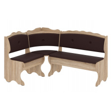 Кухонний куточок GourmetGrove-1 (шкірзам, коричневий + сонома, 150х110 см)