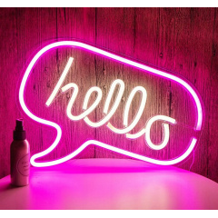 Настенный неоновый светильник-ночник Angel HELLO 43*31 см Київ