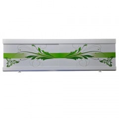 Экран под ванну Крепыш The MIX green flowers 180 см Белый Свеса