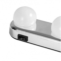 Лампа 4 LED Studio Glow на присосках для зеркала светодиодная лампа для макияжа Silver (kz206-hbr) Київ