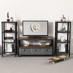 Комплект тумба для TV + 2 консоли в стиле LOFT Черный (NS-317) Рівне