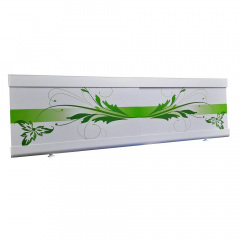 Экран под ванну Крепыш The MIX green flowers 140 см Белый Ворожба