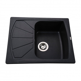 Гранітна мийка Globus Lux TANA 610х500-А0001, графіт