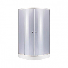 Душова кабіна Lidz Latwa SC80x80.SAT.LOW.GR, скло тон. 4 мм + Lidz Душовий піддон KAPIELKA ST80x80x15 (LLASC8080SLGSET)