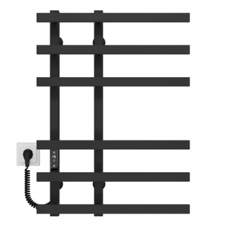Полотенцесушитель электрический Atena П6 150х700 Deffi Черный JD04 (A.AT.70.15.6.E.B.L.2)