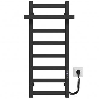 Полотенцесушитель электрический Nicolе П8 300х800 Deffi Черный JD04 (A.NI.80.30.8.E.B.R.2)