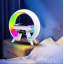 Настольная аккумуляторная смарт лампа со встроенным аккумулятором UKC Smart RGB 15W Light Sound Machine Bluetooth Белая Київ