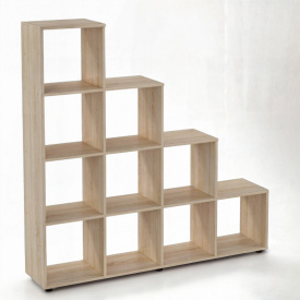 Стеллаж Tobi Sho GT-40 для книг, декора на 10 ячеек 1422х1427х280 мм Дуб сонома
