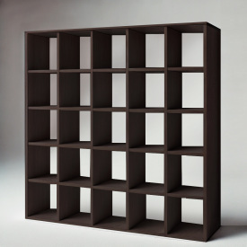 Стеллаж Tobi Sho ST-0016 для книг, декора на 25 ячеек 1776х1776х300 мм Венге темный