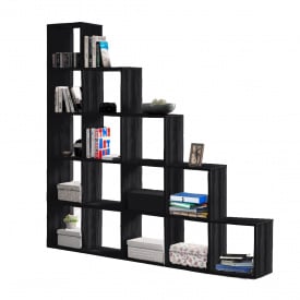 Стеллаж корпусный Tobi Sho ST-0017 для книг, декора на 15 ячеек 1776х1776х300 мм Антрацит