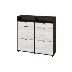 Тумба для взуття Clario (118,6х34х113,5 см, венге + крафт) Краматорск