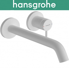 Смеситель Hansgrohe (art 73351700) для раковины однорычажный, настенный скрытого монтажа с изливом, Tecturis E 110, Белый