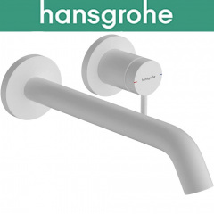 Смеситель Hansgrohe (art 73351700) для раковины однорычажный, настенный скрытого монтажа с изливом, Tecturis E 110, Белый Обухов