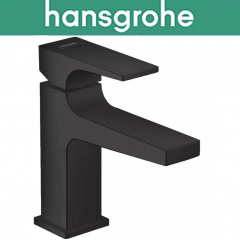 Смеситель Hansgrohe (art 32500670) для раковины однорычажный с сливным клапаном Push-Open, Metropol 100, Чёрный мат Житомир
