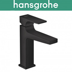 Смеситель Hansgrohe (art 32507670) для раковины однорычажный с сливным клапаном Push-Open, Metropol 110, Чёрный мат Харків