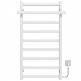 Полотенцесушитель электрический Nicolе П9 500х1000 Deffi Белый WD04 (A.NI.100.50.9.E.W.R.4)