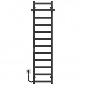 Полотенцесушитель электрический Nicolе П12 400х1400 Deffi Черный JD04 (A.NI.140.40.12.E.B.L.2)