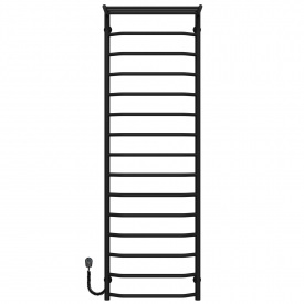 Полотенцесушитель электрический Трапеция с полкой П15 500х1600 Deffi Черный EF16 (C.TP.160.50.15.E.B.L.5)